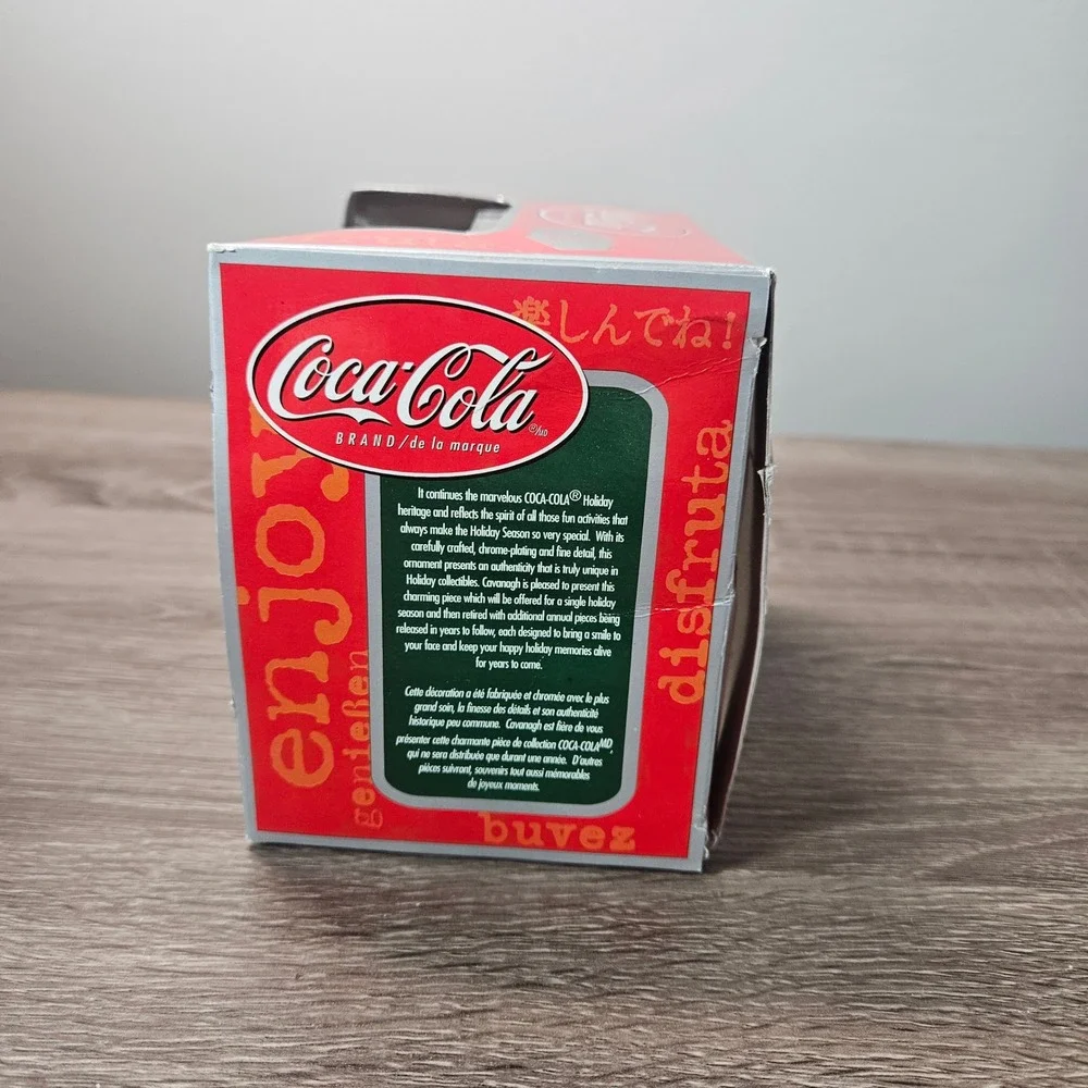 Coca-Cola Platinum Series 2002 Snowman Hot Air Balloon Christmas Ornament Boxed
